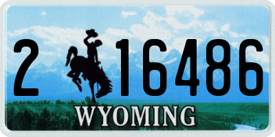 WY license plate 216486