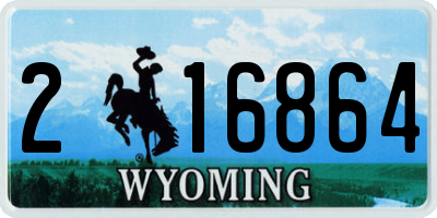 WY license plate 216864