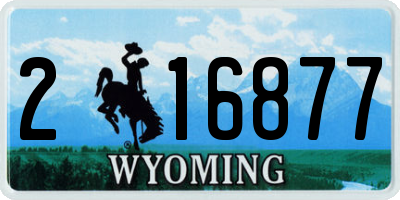 WY license plate 216877