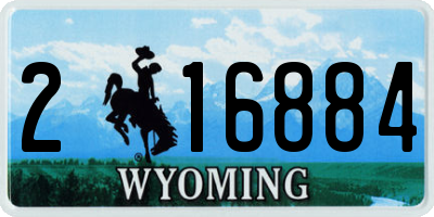 WY license plate 216884