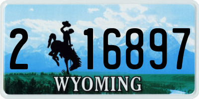 WY license plate 216897