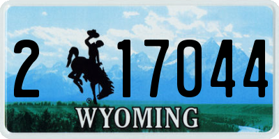 WY license plate 217044
