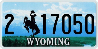 WY license plate 217050