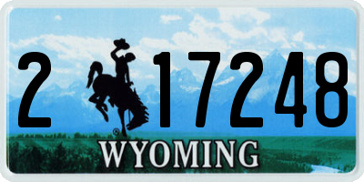 WY license plate 217248