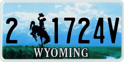 WY license plate 21724V