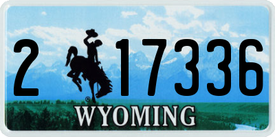 WY license plate 217336