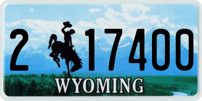WY license plate 217400