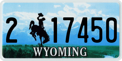 WY license plate 217450