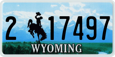 WY license plate 217497