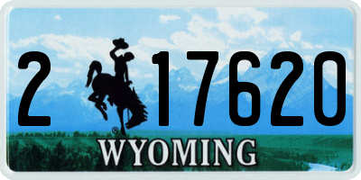 WY license plate 217620