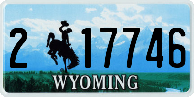 WY license plate 217746