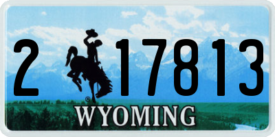 WY license plate 217813