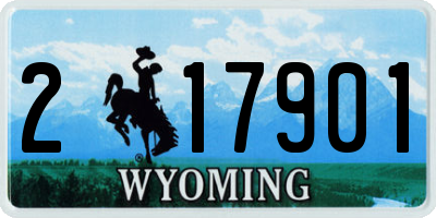 WY license plate 217901
