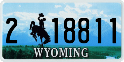 WY license plate 218811