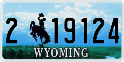 WY license plate 219124