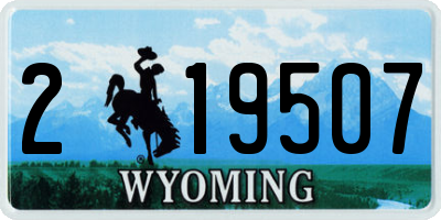 WY license plate 219507
