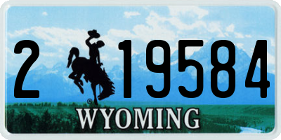 WY license plate 219584