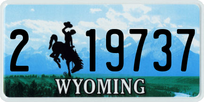 WY license plate 219737