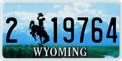 WY license plate 219764