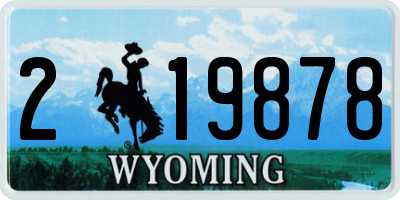 WY license plate 219878