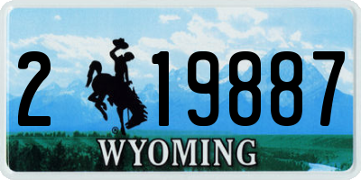 WY license plate 219887