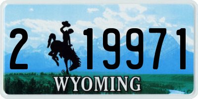 WY license plate 219971