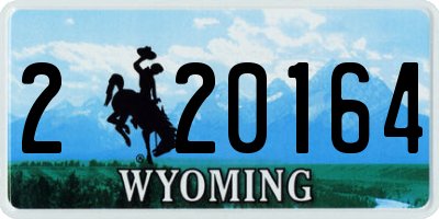 WY license plate 220164