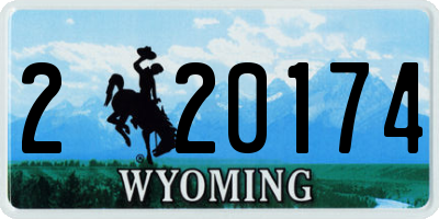 WY license plate 220174