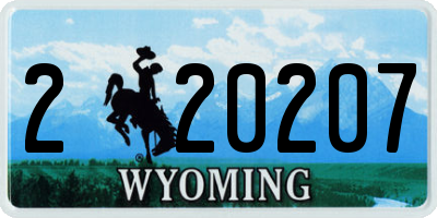 WY license plate 220207