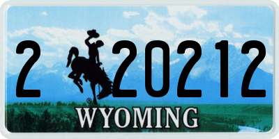 WY license plate 220212