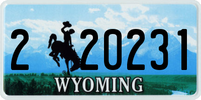 WY license plate 220231