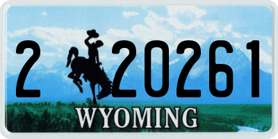 WY license plate 220261