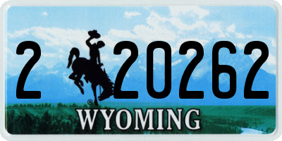 WY license plate 220262