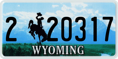 WY license plate 220317