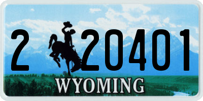 WY license plate 220401