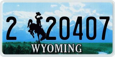 WY license plate 220407