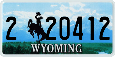 WY license plate 220412