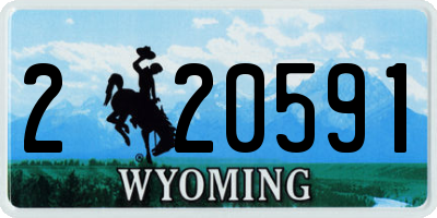 WY license plate 220591