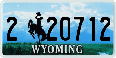 WY license plate 220712
