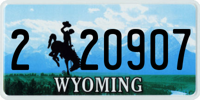 WY license plate 220907