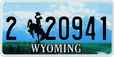 WY license plate 220941