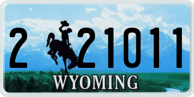 WY license plate 221011