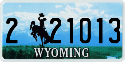 WY license plate 221013