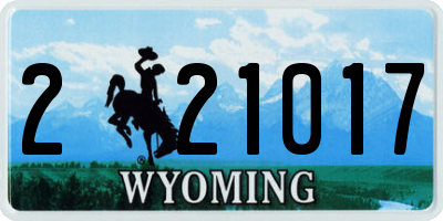 WY license plate 221017