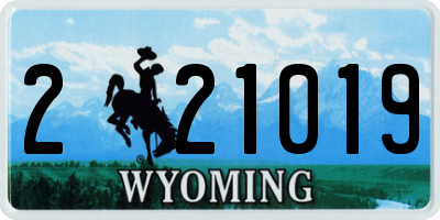 WY license plate 221019
