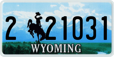 WY license plate 221031
