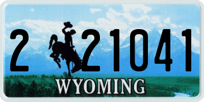 WY license plate 221041
