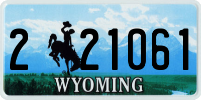 WY license plate 221061
