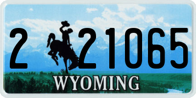 WY license plate 221065