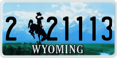 WY license plate 221113